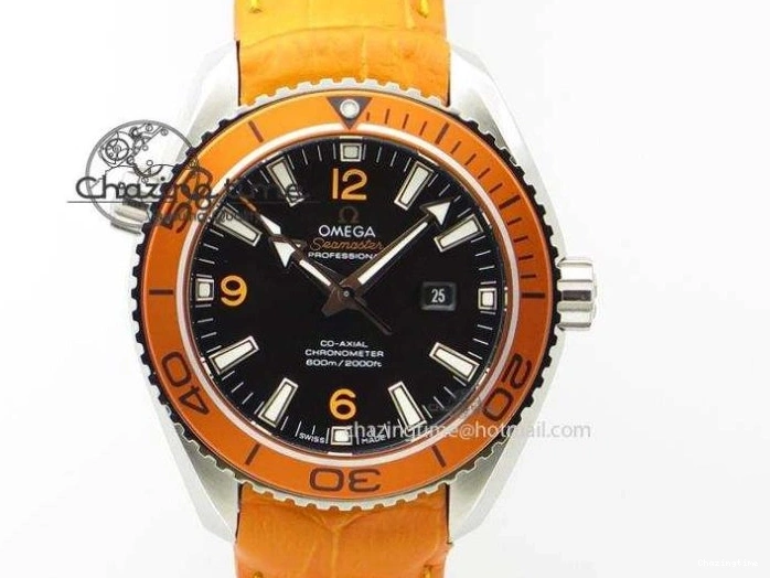 0705 ComfortFit Planet Ocean 45mm GMT DLC JHF Best Edition Black Dial On Rubber Strap A 8194